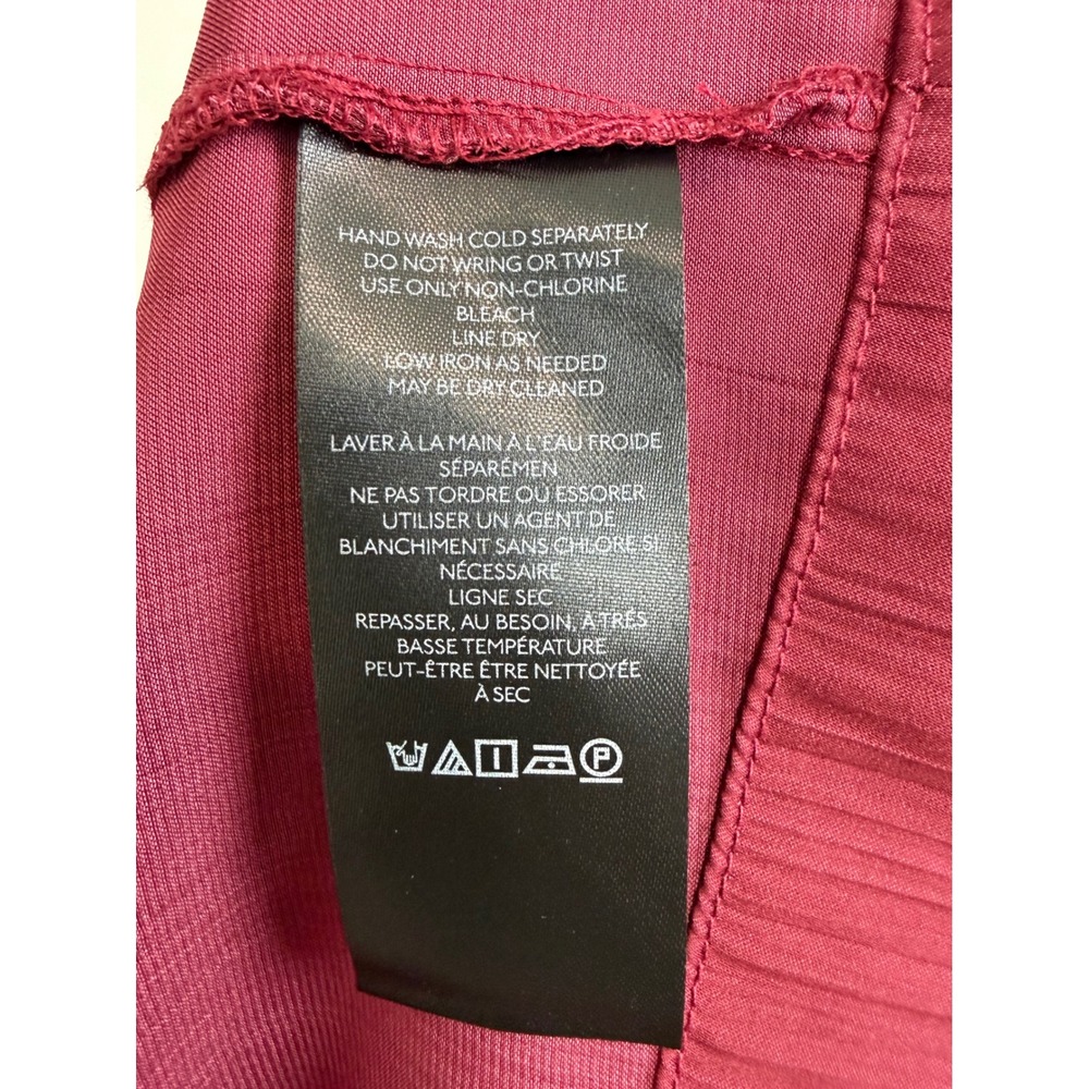 Anthropologie The Somerset Maxi Dress Satin XL Wine A-Line Tiered Smocked NWT - Picture 10 of 12